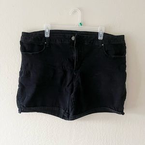 Fire & Gold Womens Denim Jean Shorts Size 24 Black Straight